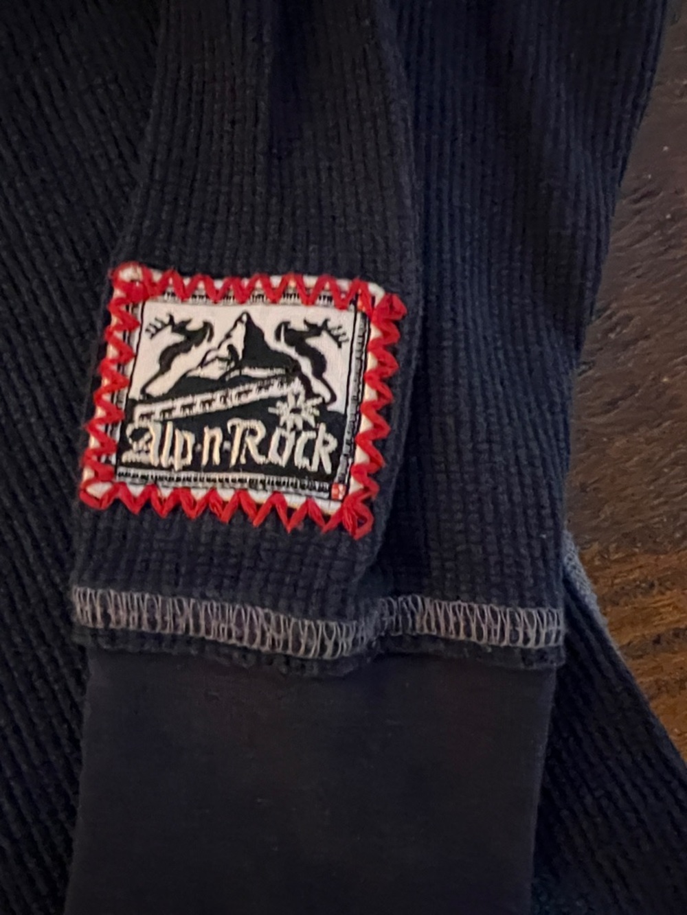 Alp N Rock "Lucky Ace Spades" Graphics Crewneck Thermal Long Sleeve Shirt Blue L - Picture 7 of 12
